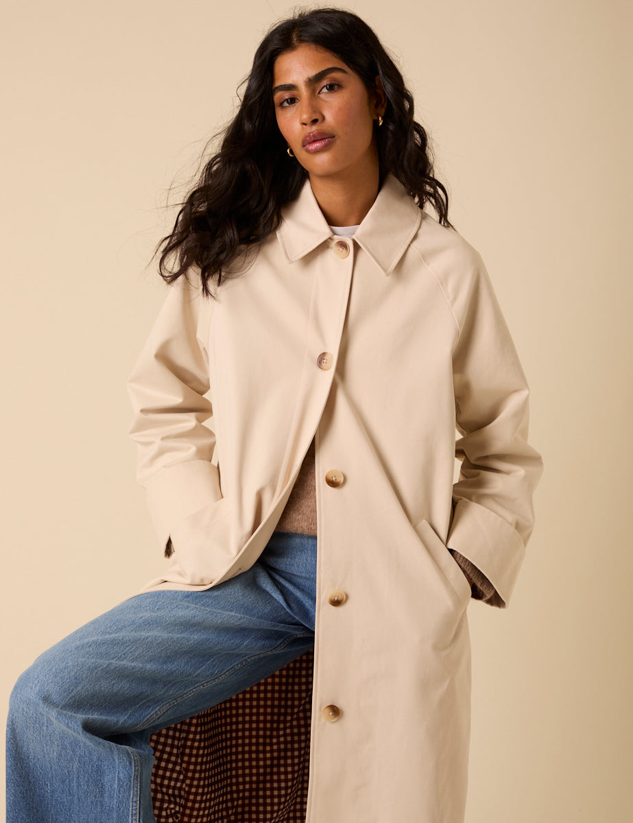 Secondary image of Beige Single Breasted Trench Coat